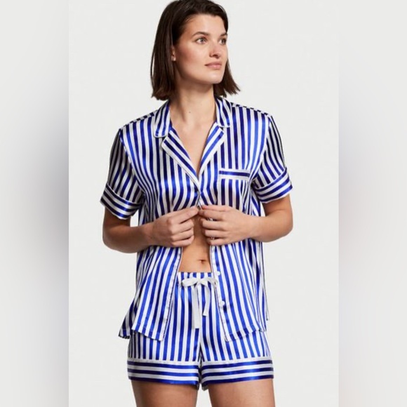 Victoria's Secret Other - VICTORIA SECRET - Blue Stripe Pajama Set